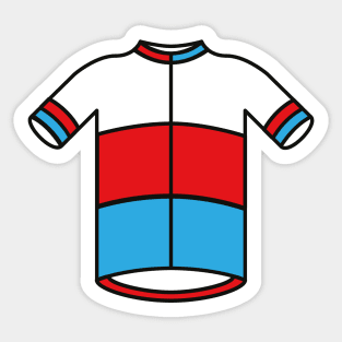 Blue & Red Cycling Jersey Sticker